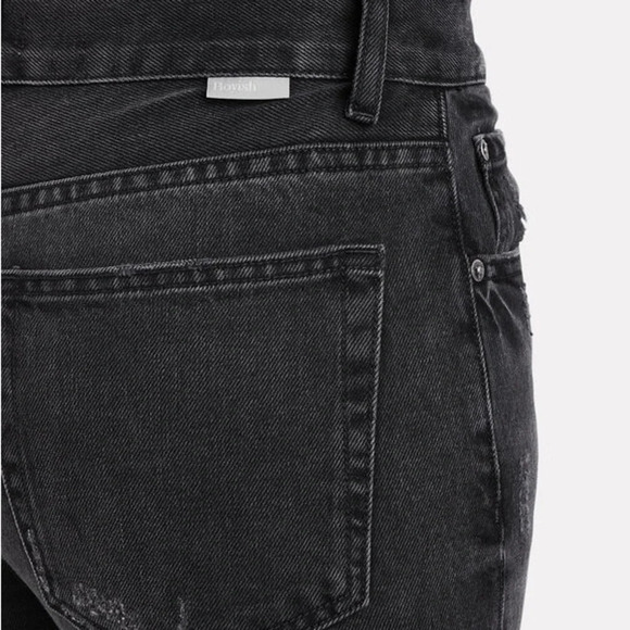 Boyish Billy High Rise Straight Leg Touch Evil Black Distressed Denim Jeans 24 - Picture 10 of 10